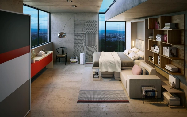 Oslo 03 wall bed by Clei