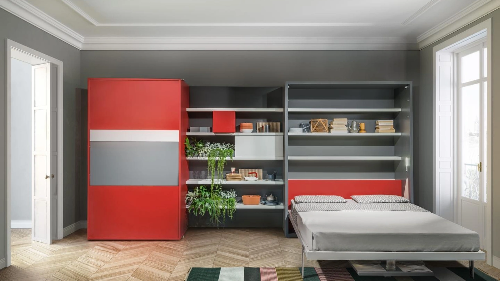 Penelope 2 Dining Murphy Bed by Clei