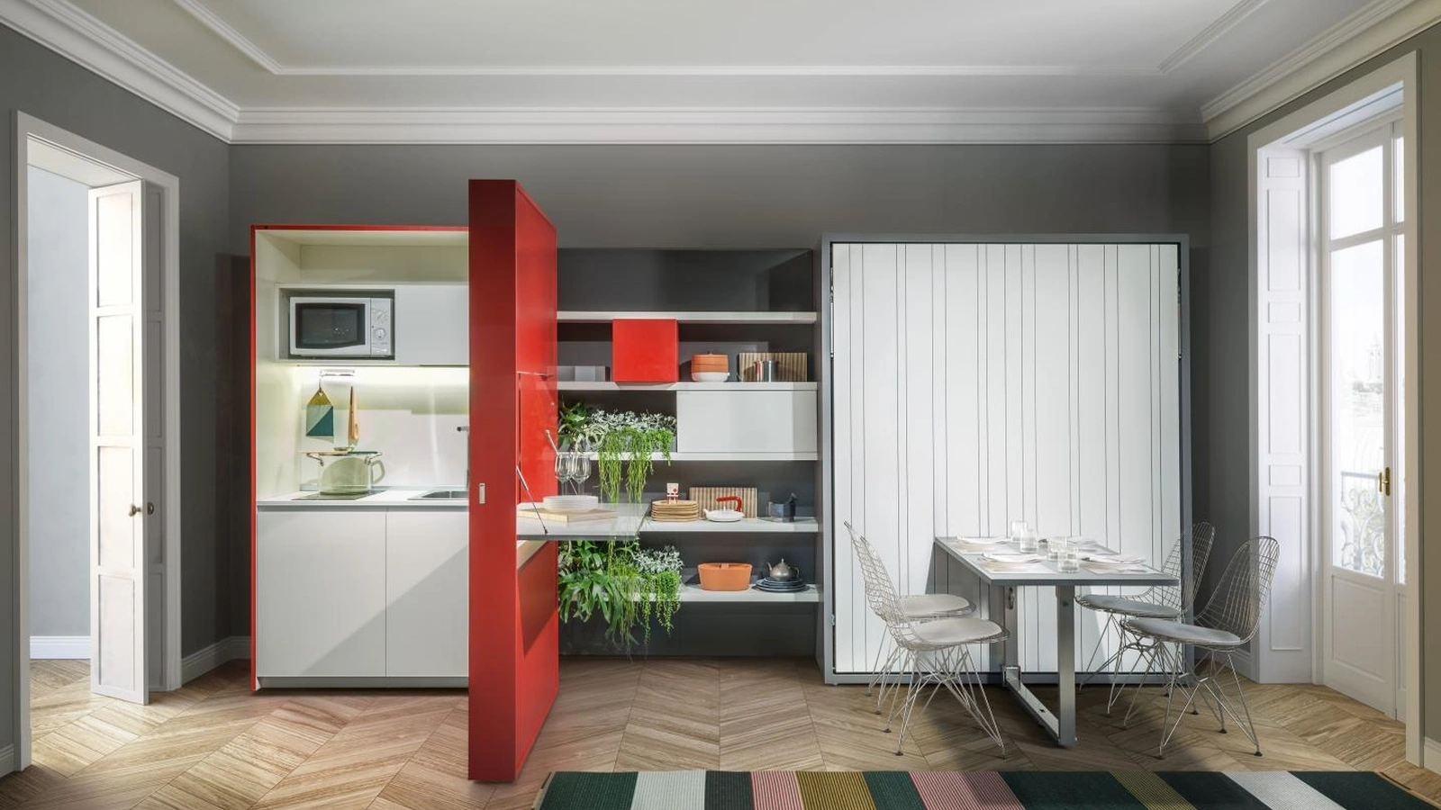 Penelope 2 Dining Murphy Bed by Clei