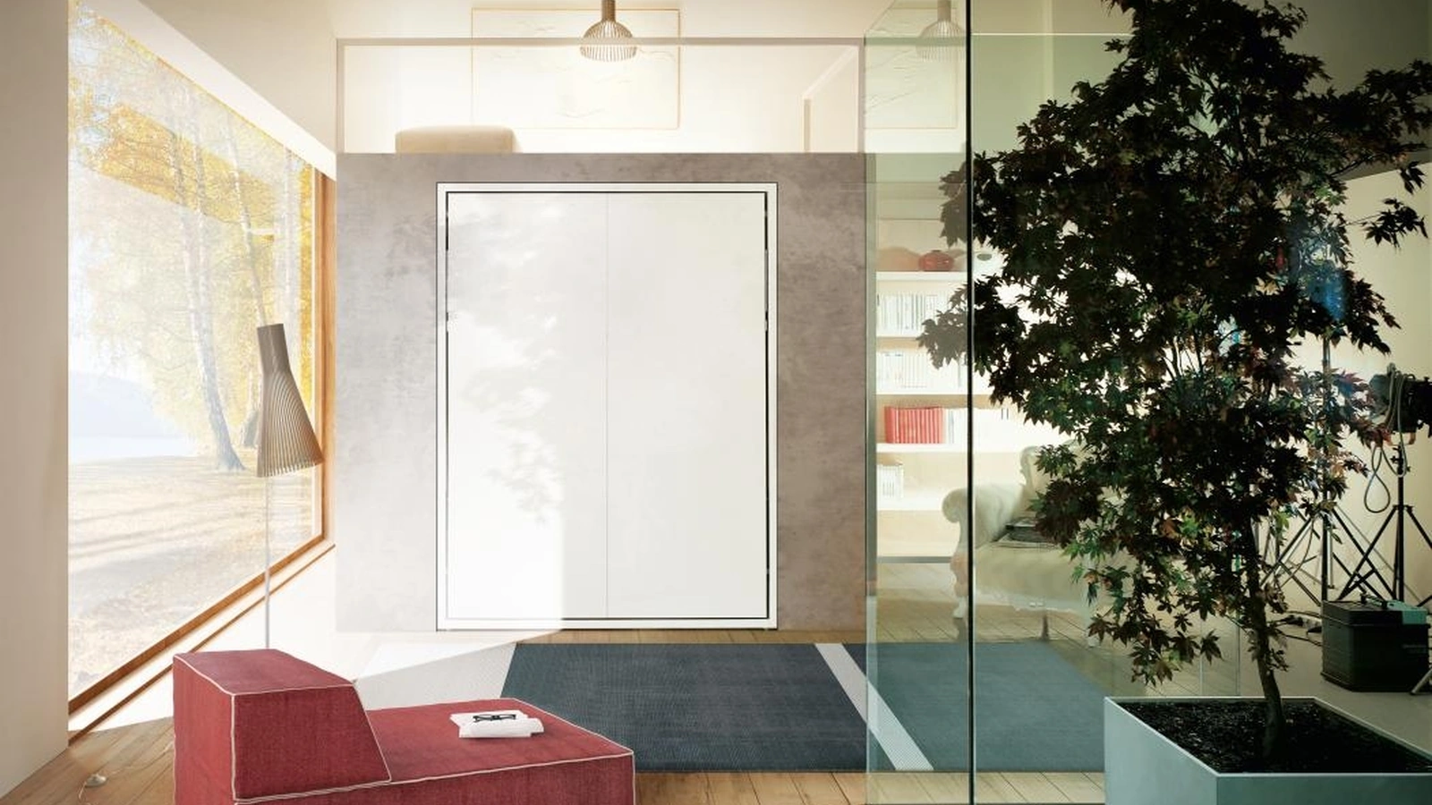 Penelope 2 Standard Murphy Bed by Clei