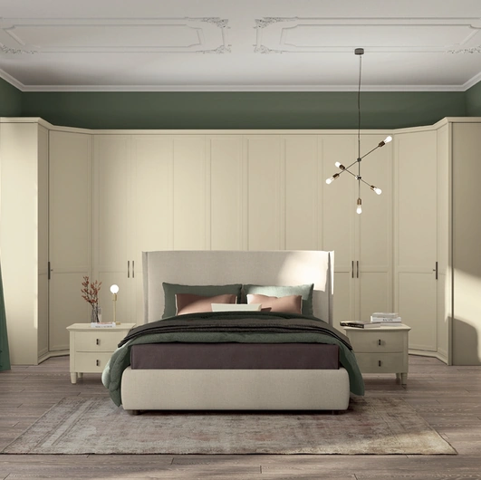 Upholstered fabric bed Arcadia Norma by Colombini Casa.