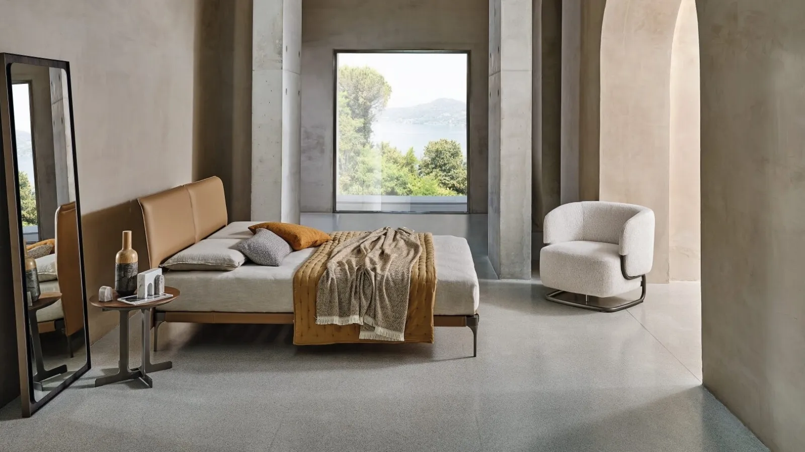 Ada bed with headboard by Ditre Italia
