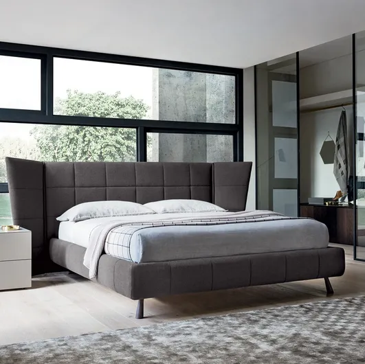 Bed with important quilted headboard Gaber by Felis