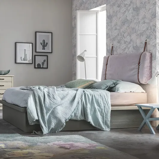 Bed with Helios storage bed by Callesella