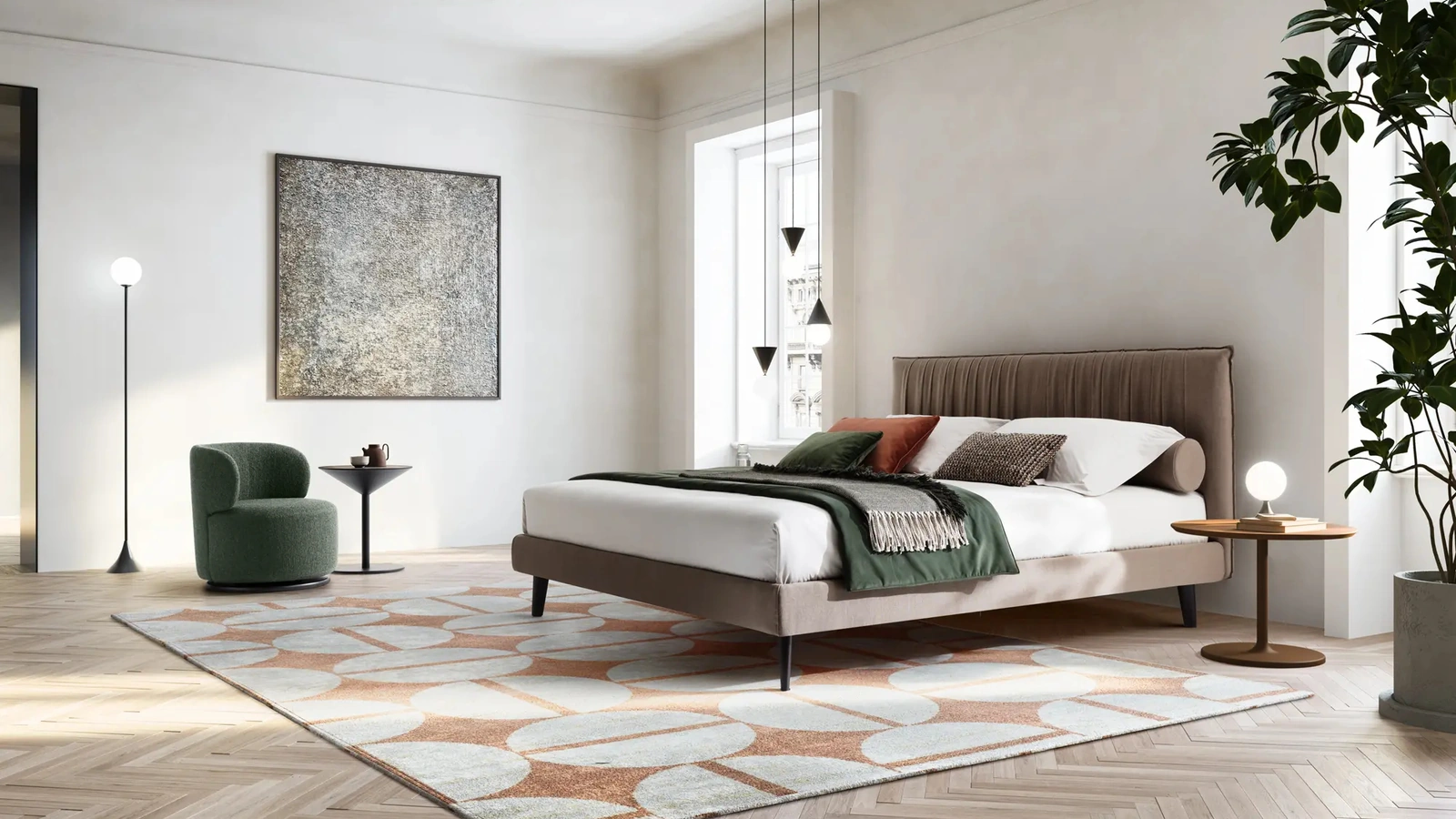 Karen upholstered bed by Twils