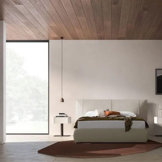 Lavinia Night 03 bed in faux leather by Orme.
