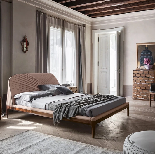 Michelangelo bed with a headboard by Tonin Casa.