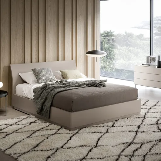 Novamobili's Bend bed with storage box.