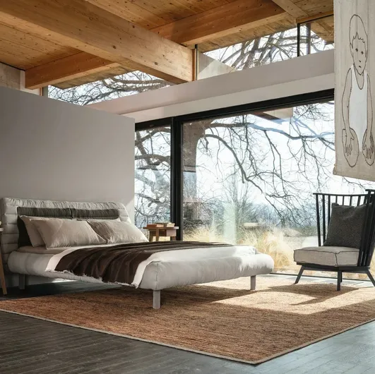 Gervasoni's Plumeau fabric bed.