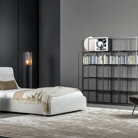 Single bed with storage box Tonight by Bonaldo