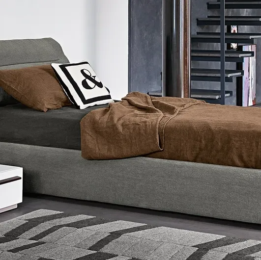 Single bed with storage box Campo by Bonaldo