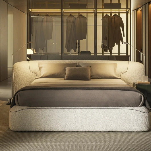 Upholstered fabric bed Theo by Molteni & C