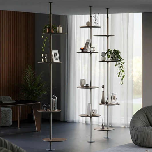 Freestanding Address bookcase in steel and wood by Cattelan Italia