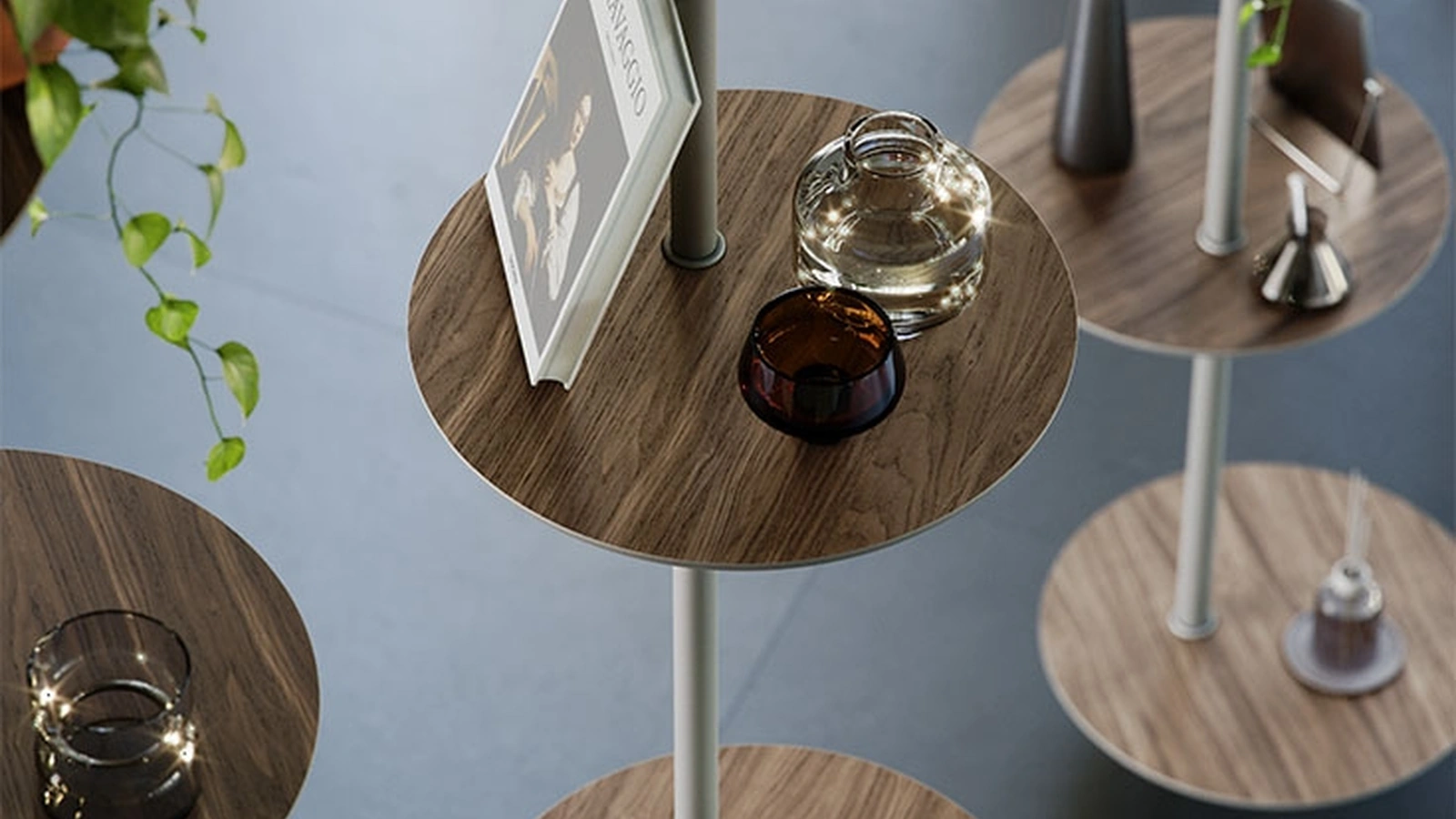 Freestanding Address bookcase in steel and wood by Cattelan Italia
