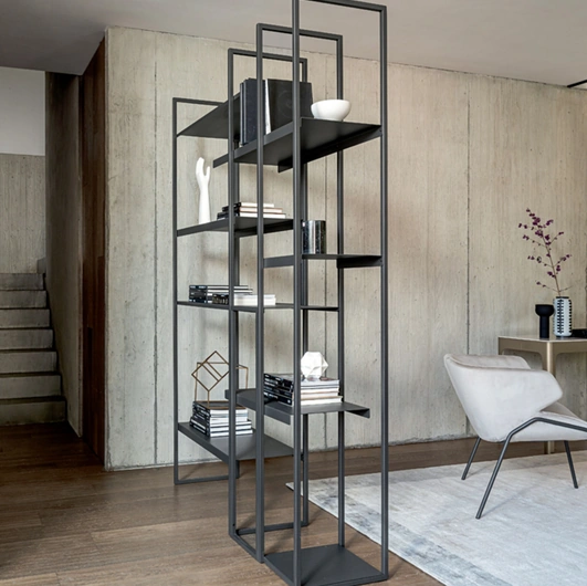 Free-standing bookcase divider by Riflessi