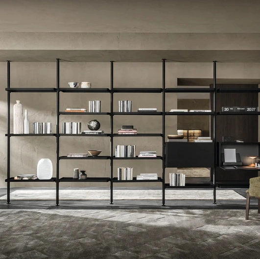 Hector room divider bookcase in wood by Molteni & C
