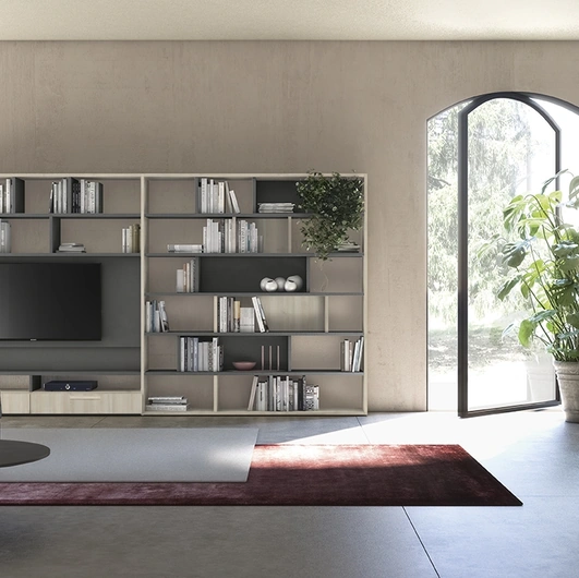 Infinity L124 Bookcase by Colombini Casa
