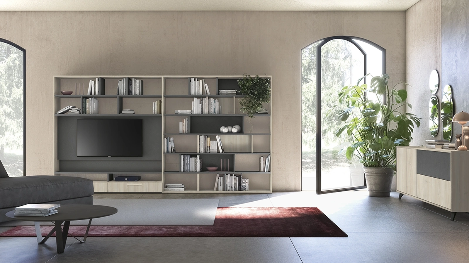 Infinity L124 Bookcase by Colombini Casa