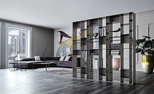 Latitude room divider bookcase by Cattelan Italia