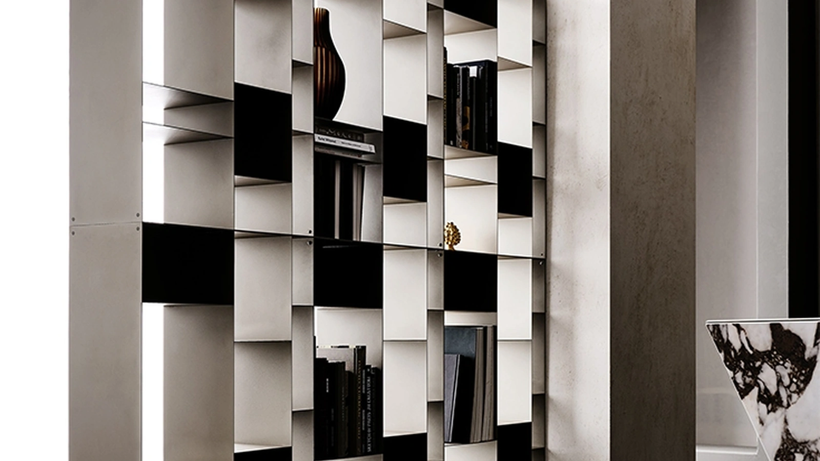 Latitude room divider bookcase by Cattelan Italia