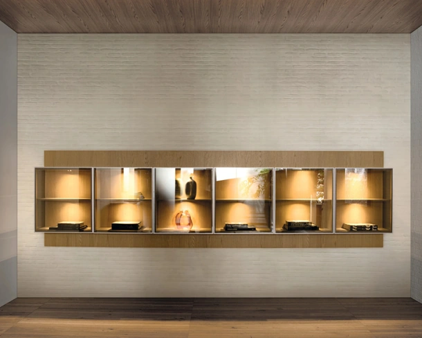 Pass-Word Grid Up Wall Unit Bookcase by Molteni & C