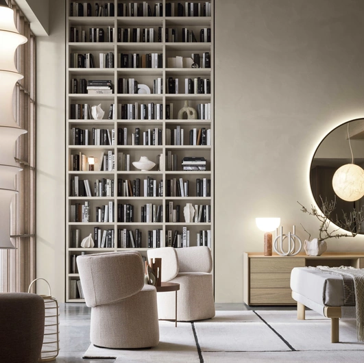 Wall 30 wall-mounted bookcase by Novamobili