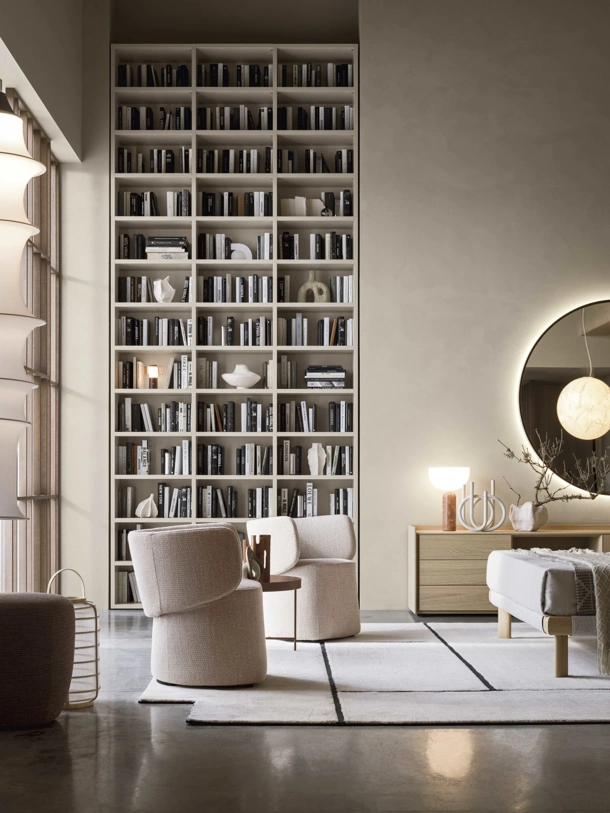 Wall 30 wall-mounted bookcase by Novamobili