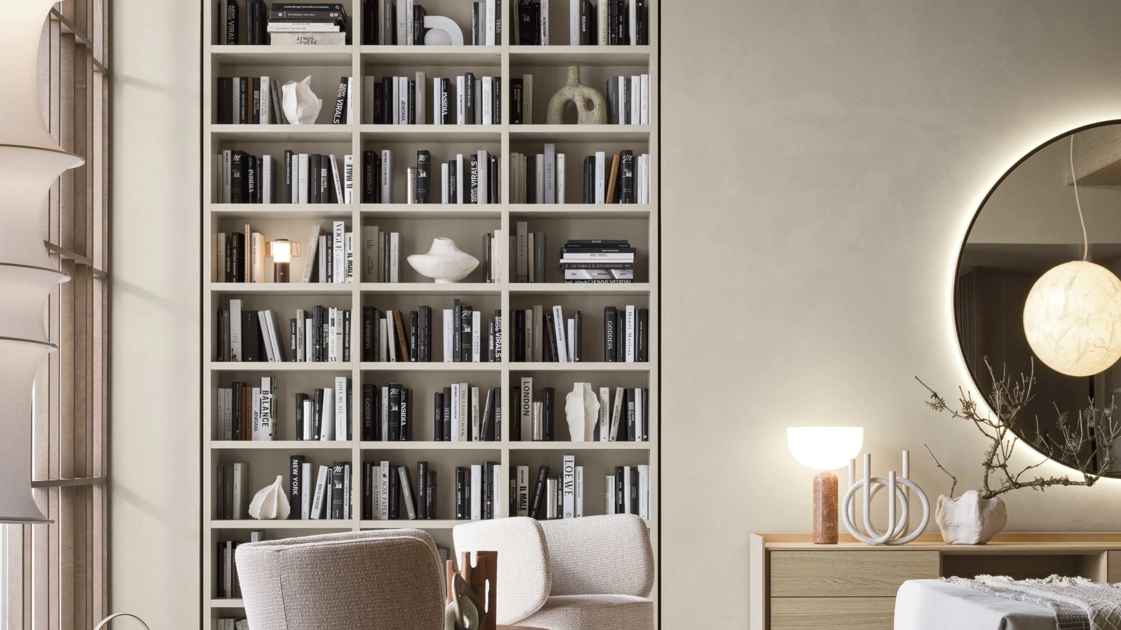 Wall 30 wall-mounted bookcase by Novamobili