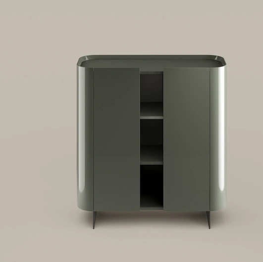 Vertical Madia Arragan in glossy lacquered wood by Bonaldo
