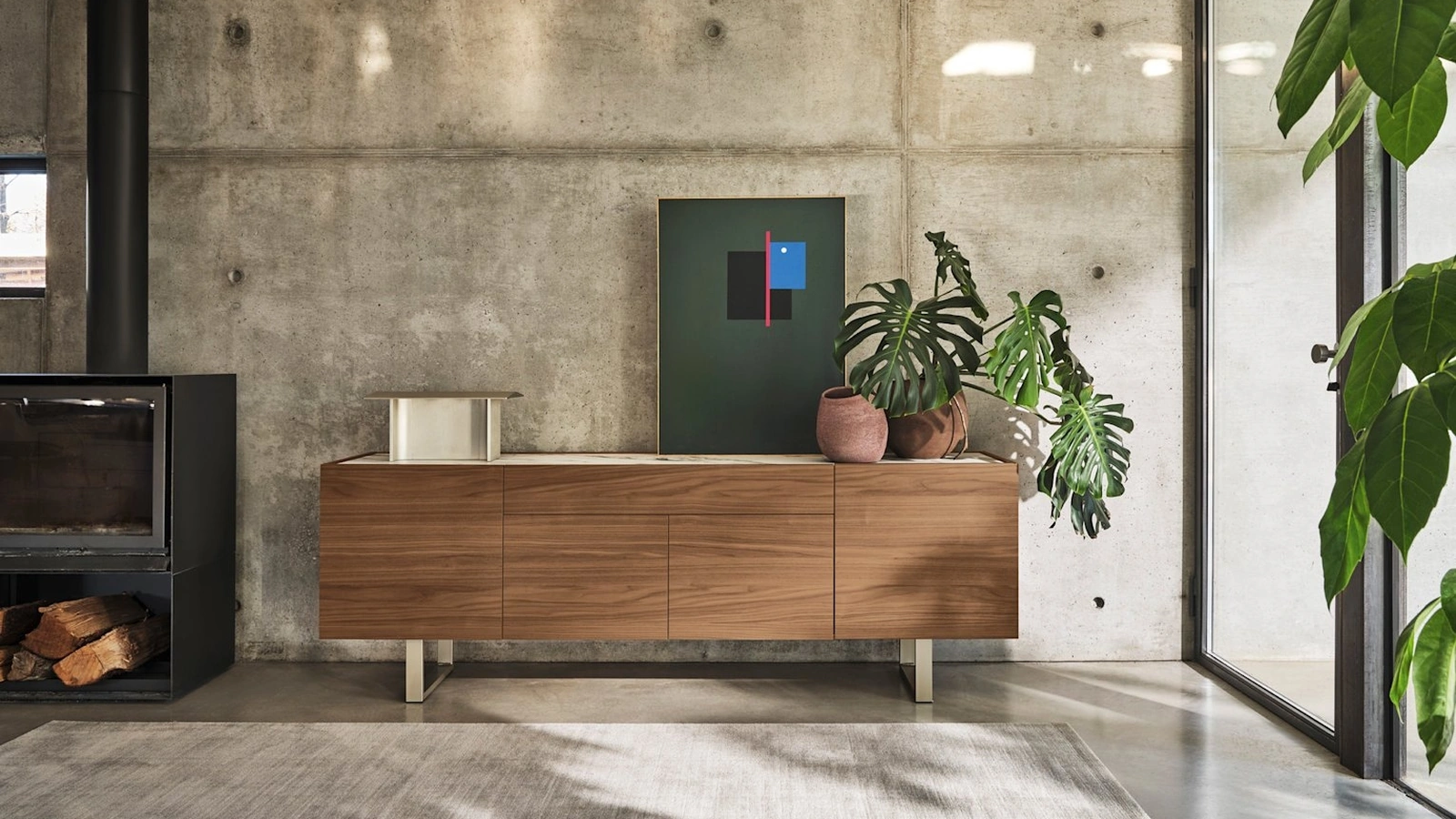 Horizon wooden sideboard by Calligaris