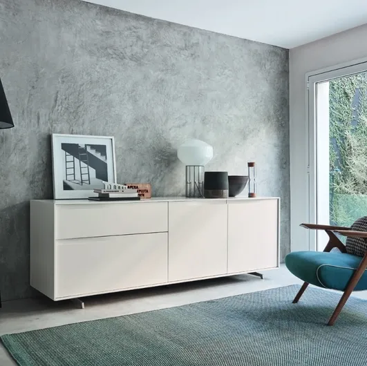 Media Vela 02 in Magnolia lacquer by Sangiacomo