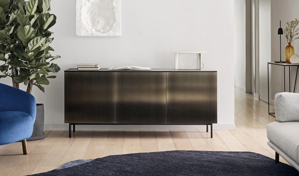 Calligaris Vertical Glass Sideboard
