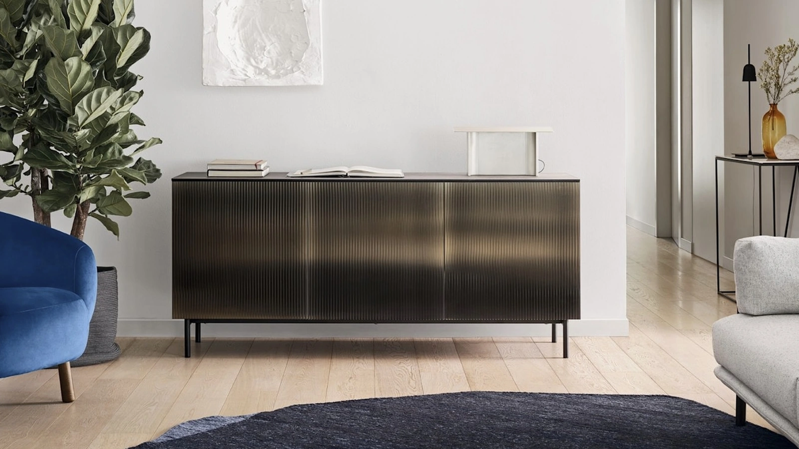 Calligaris Vertical Glass Sideboard