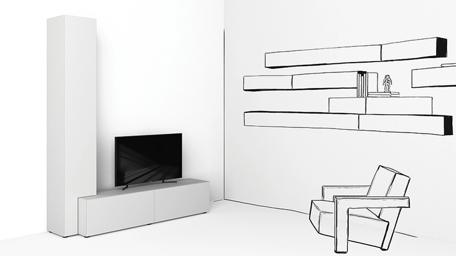 TV Stand Regolo by Minotti Italia