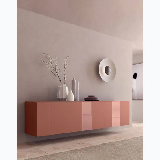 Suspended I-ModulART sideboard in lacquered finish by Pres