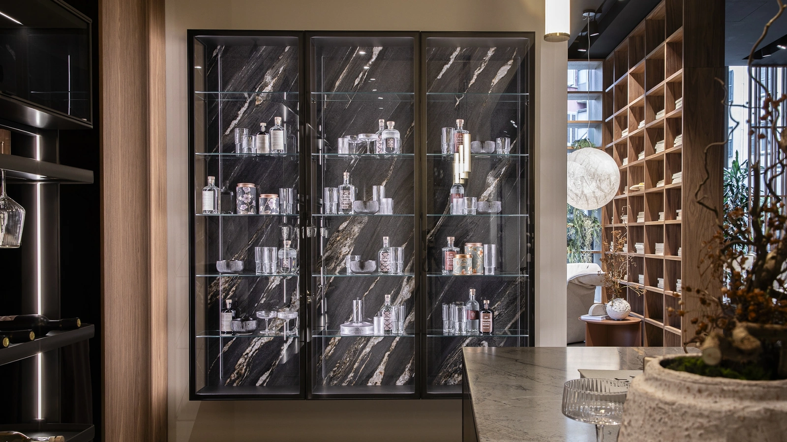 Velia wall-mounted cabinet by Novamobili