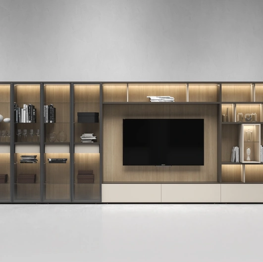 Pari & Dispari B equipped wall system by Presotto.
