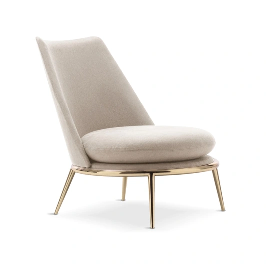 Aurora armchair in padded fabric by Cantori.
