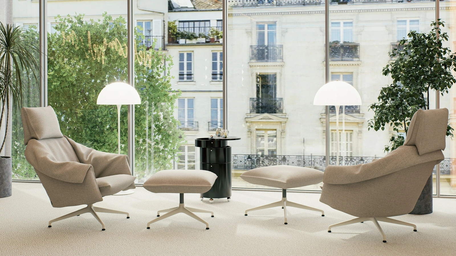 Bascule fabric armchair by Vitra