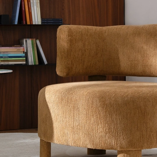 Armchair upholstered in Glen Soft fabric by Calligaris