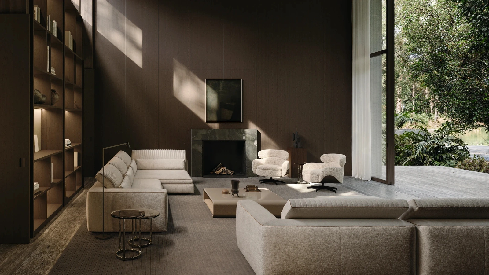 Leonard upholstered armchair by Molteni & C