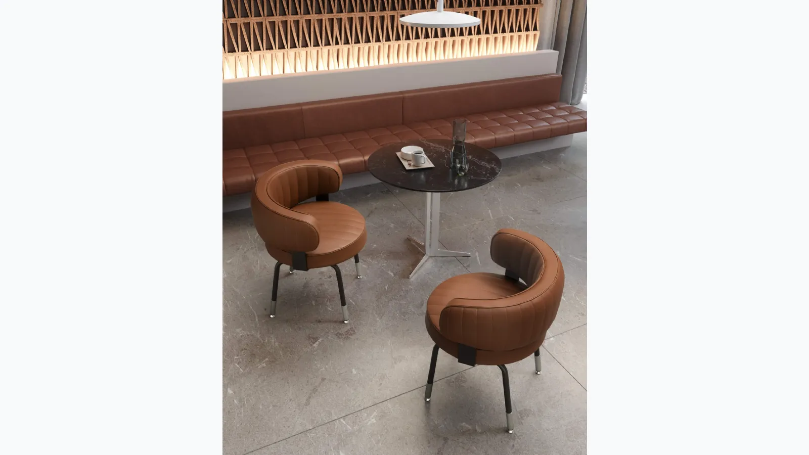 Leather armchair Miss by Valentini.