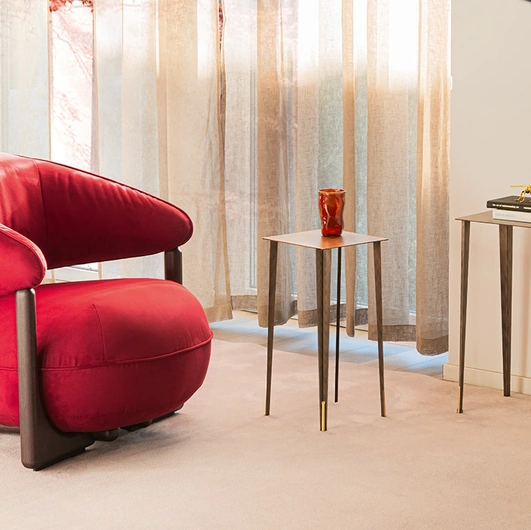 Ruby Lounge leather armchair by Cattelan Italia