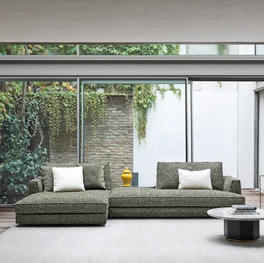 Sofa with chaise longue Albert Up by Flexteam