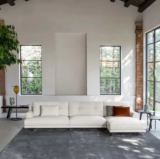 Sofa with peninsula Brooklyn by Flexteam.
