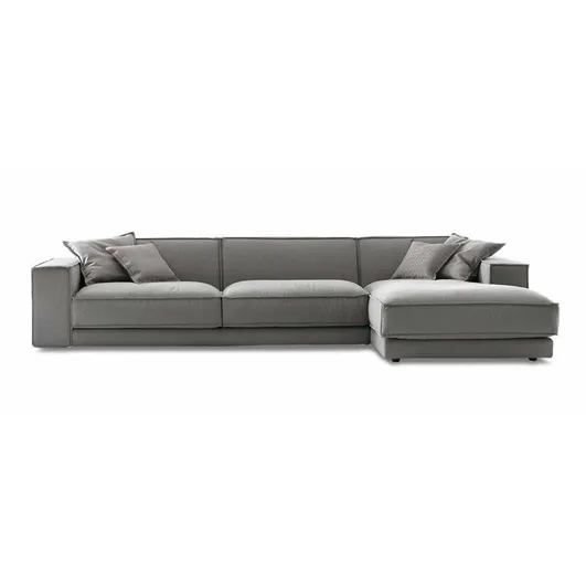 Sofa with peninsula in Bublè fabric by Ditre Italia