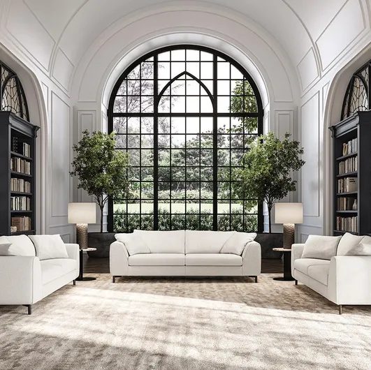 Capitol fabric living room by Felis.