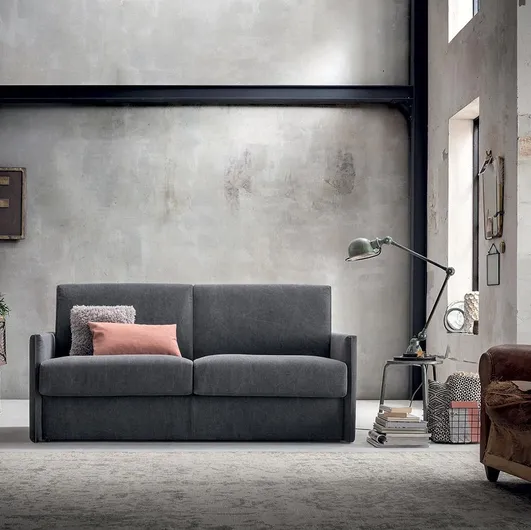 Fabric sofa bed with slim arms Mark by Felis