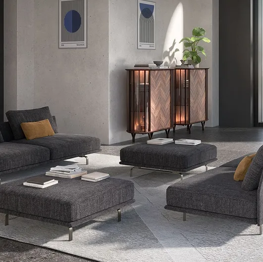 Linear sofa Hayden by Cattelan Italia