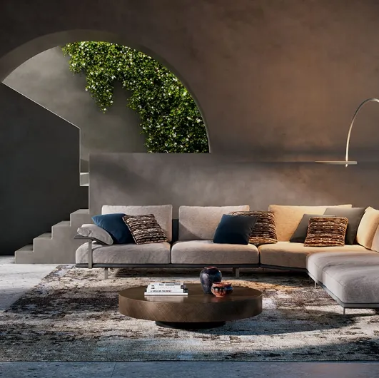 Heston corner sofa by Cattelan Italia